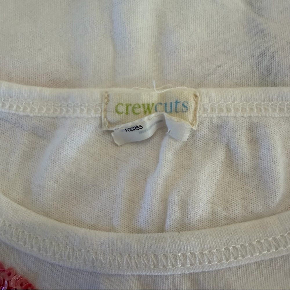 Crewcuts lot of 2 T-Shirts white with Flamingo and tan geometric girls 12 - Picture 6 of 12